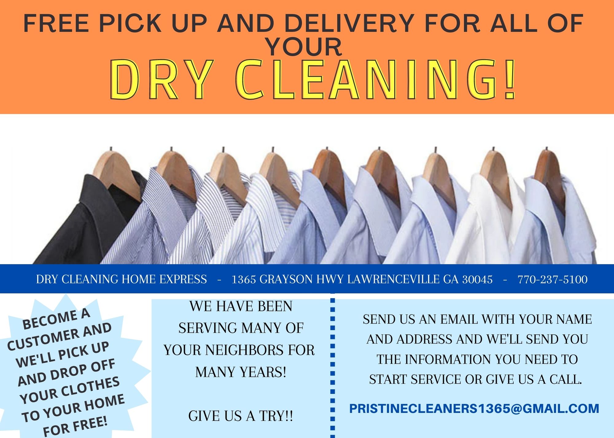 Pristine Cleaners / Dry Cleaning Home Express