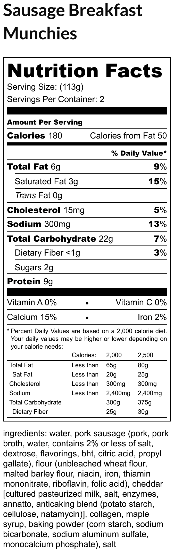 Chilled Freezer Meals Menu