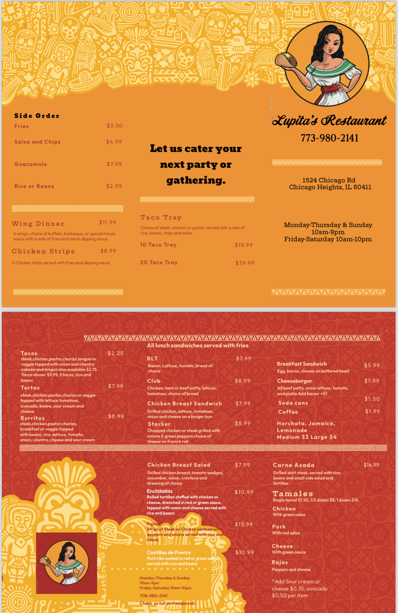 Lupita's Restaurant Menu