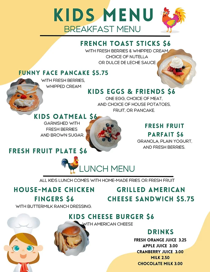 Breakfast House Menu