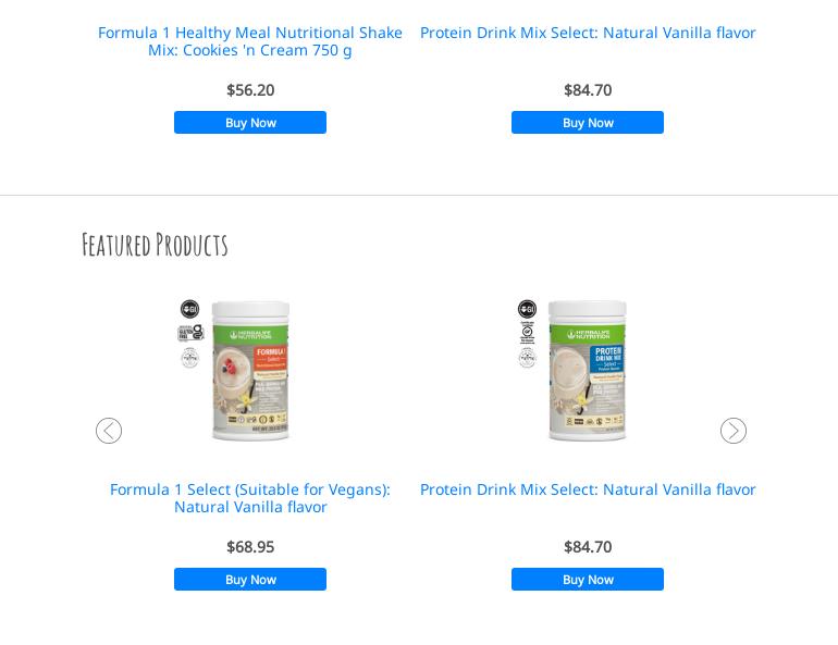 Club Alegria Nutricion Menu