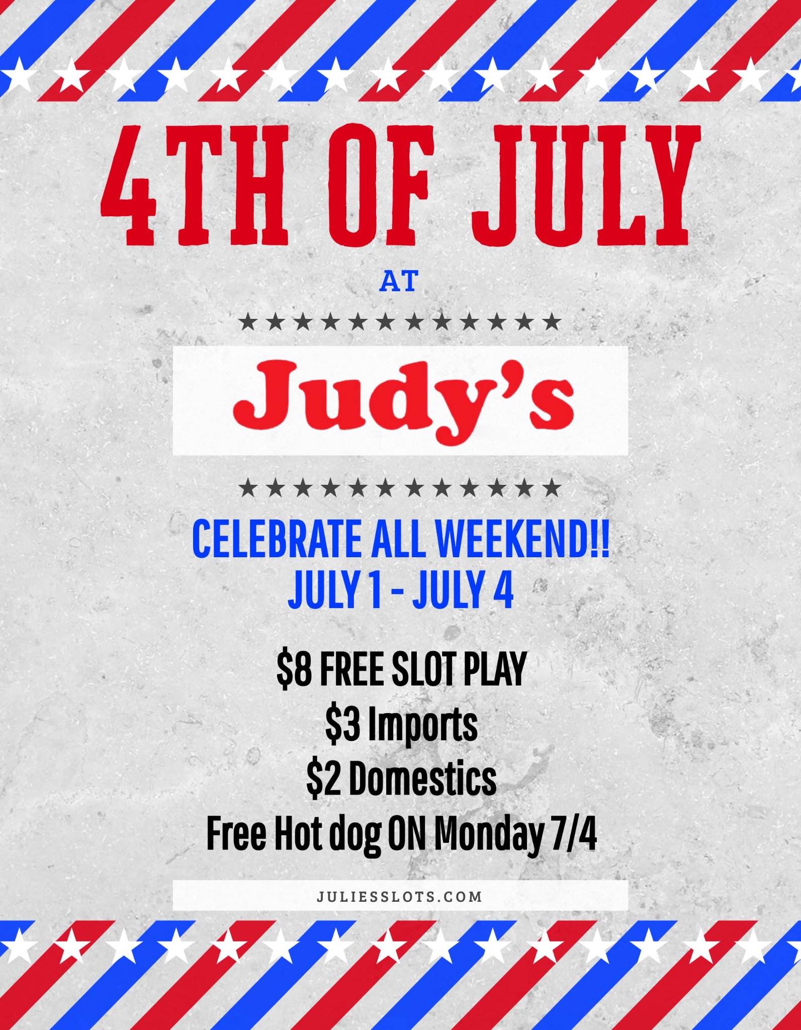 Judy's Video Slots Menu