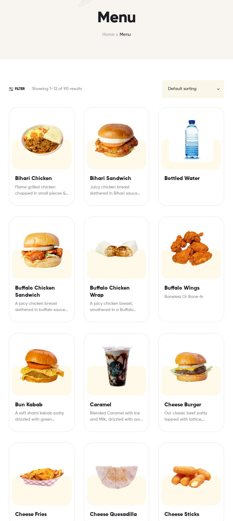 Voltage Bubble Tea Menu