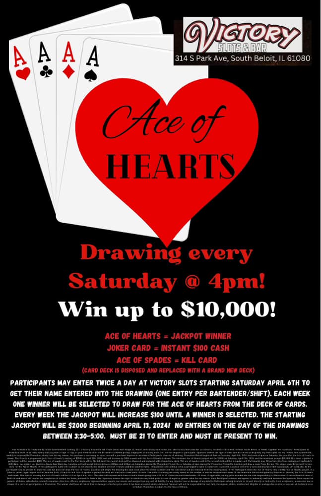 Victory Slots & Bar Menu