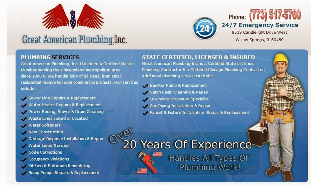 Great American Plumbing, Inc 8519 Candlelight Dr W, Willow Springs Illinois 60480
