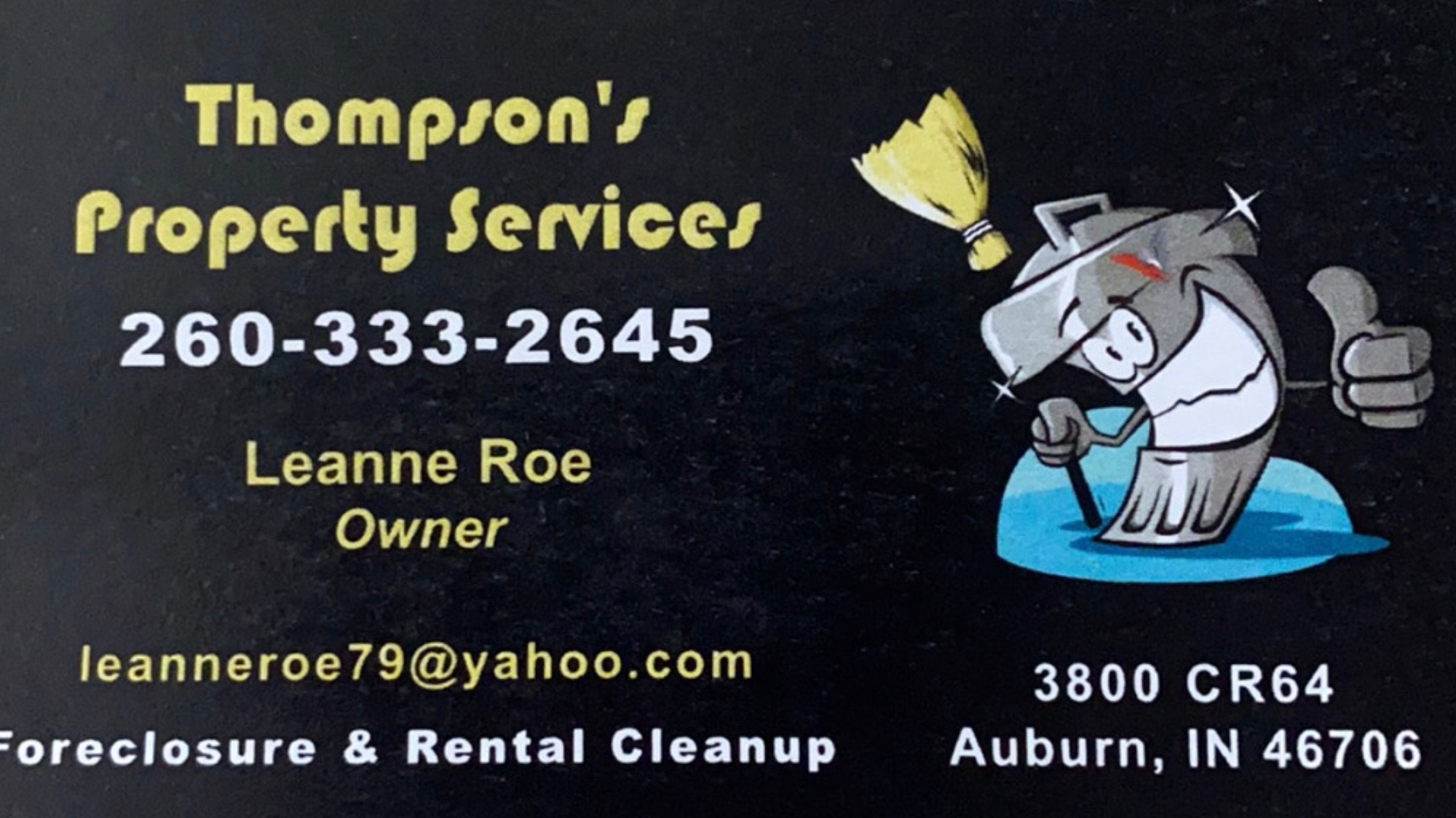 Thompson's Property Services LLC 3800 Co Rd 64, Auburn Indiana 46706