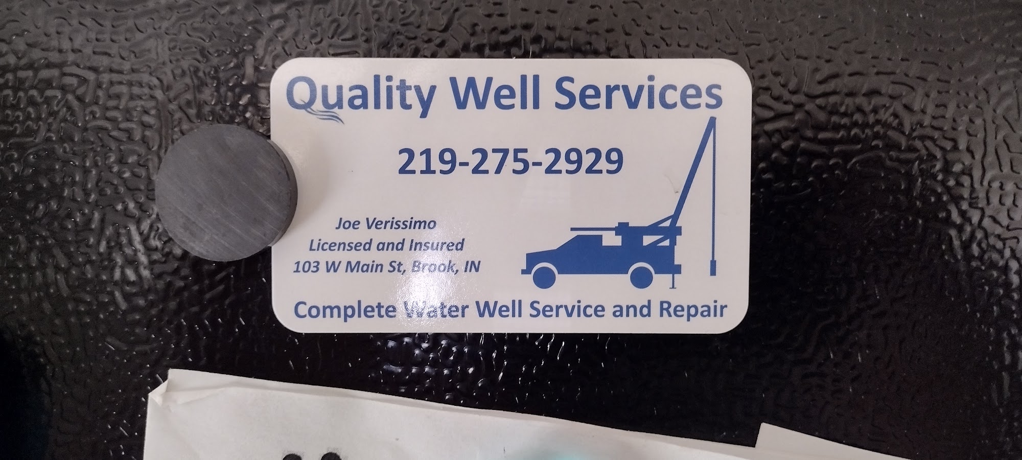 Quality Well Services 103 W Main St, Brook Indiana 47922