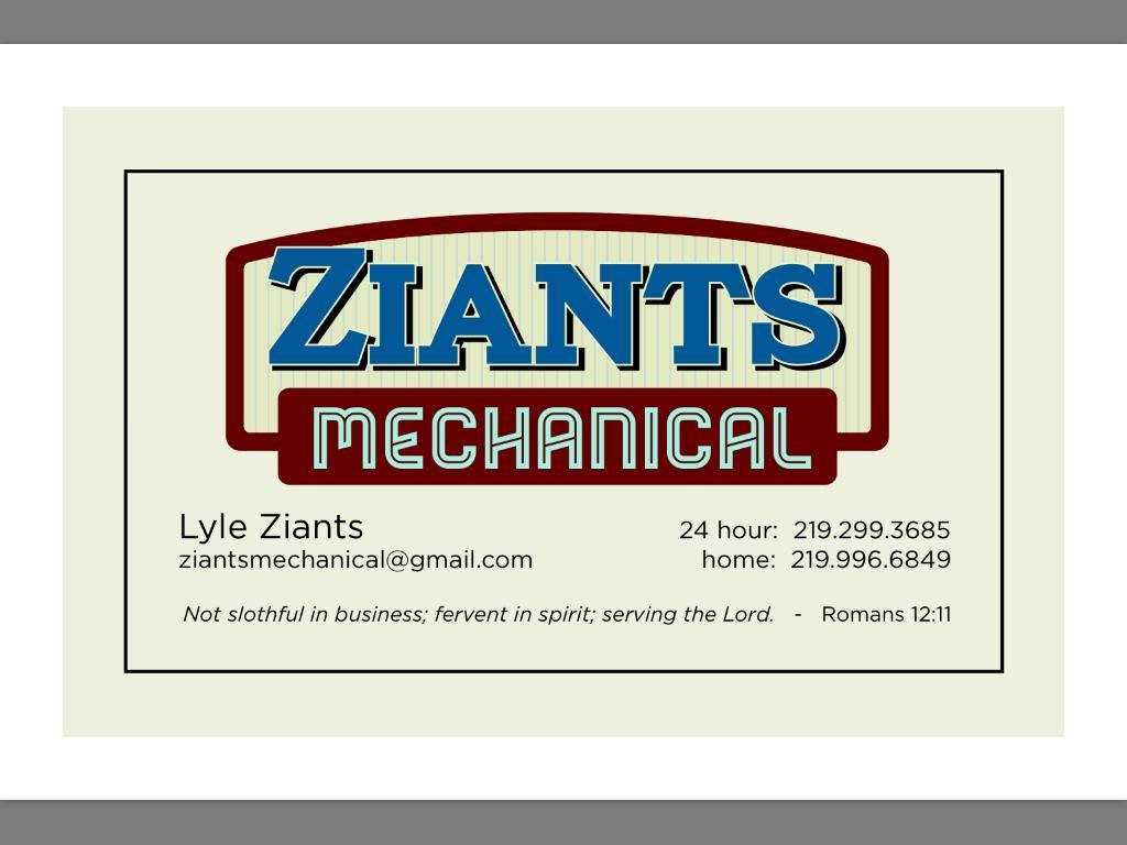 Ziants Mechanical 106 Tulip Ct, Hebron Indiana 46341