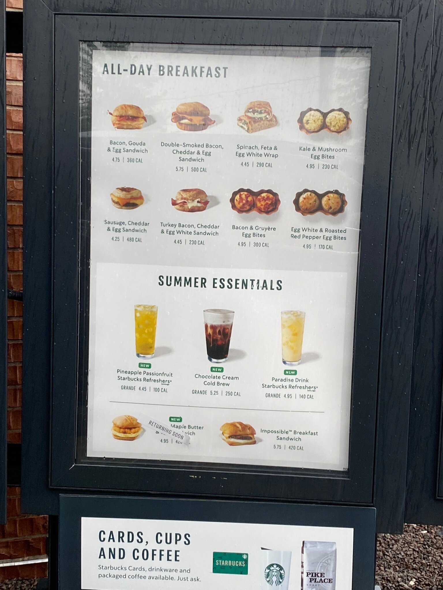 Starbucks Menu