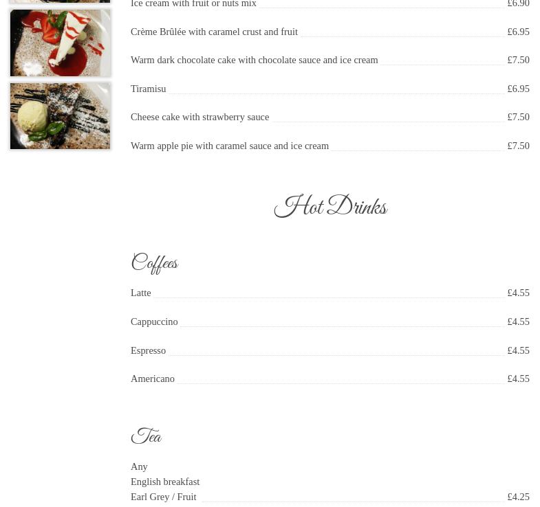 RM Italiano Menu