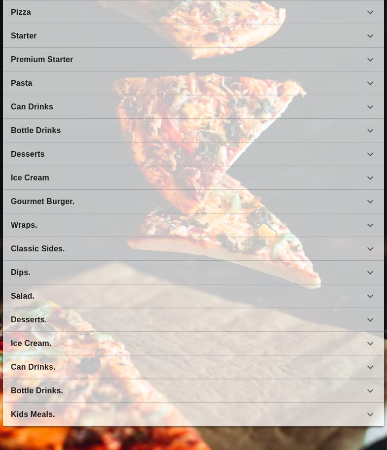 Super Pizza Menu