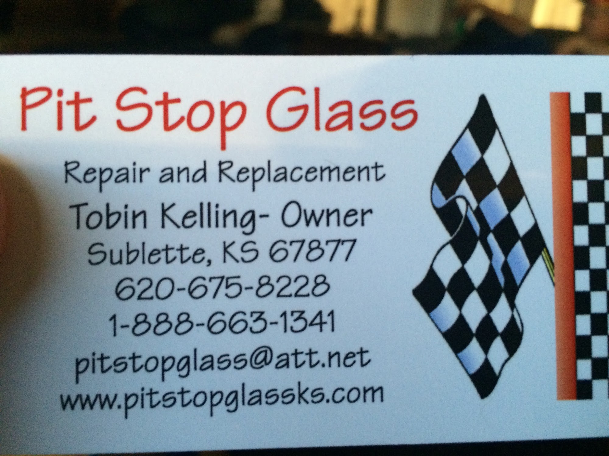 Pit Stop Glass 708 W Edelle Ave, Sublette Kansas 67877