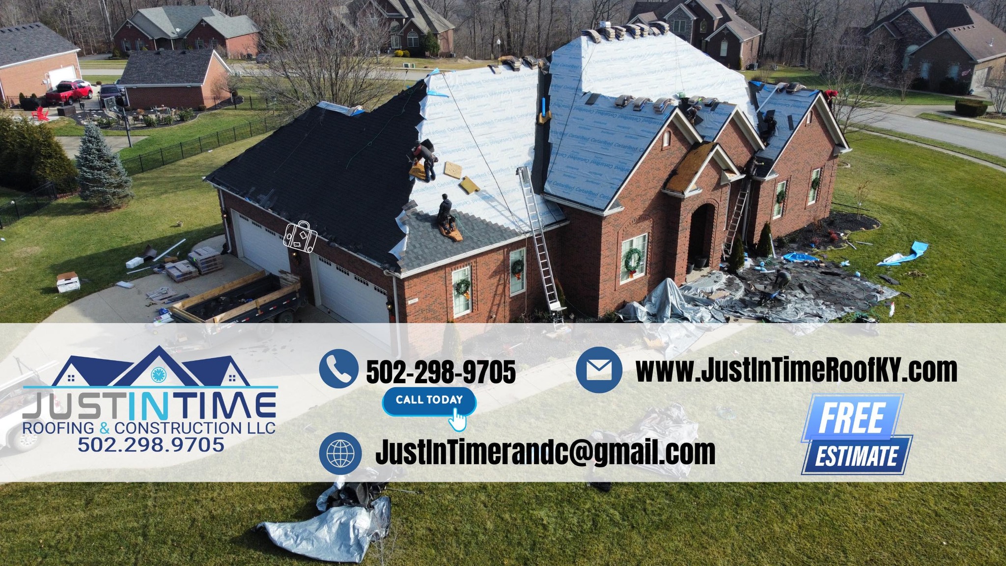 Just In Time Roofing & Construction 3397 Coral Ridge Rd B, Brooks Kentucky 40109