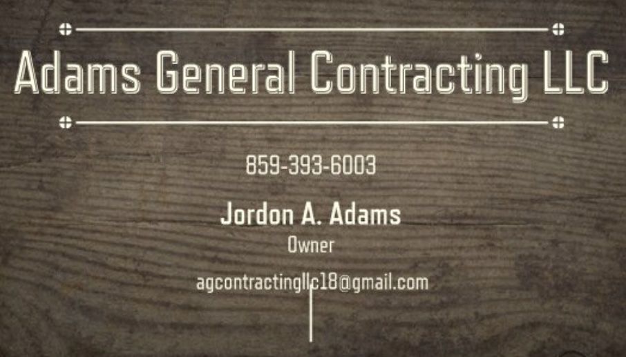 Adams General Contracting LLC 300 Courtney Rd, Crittenden Kentucky 41030