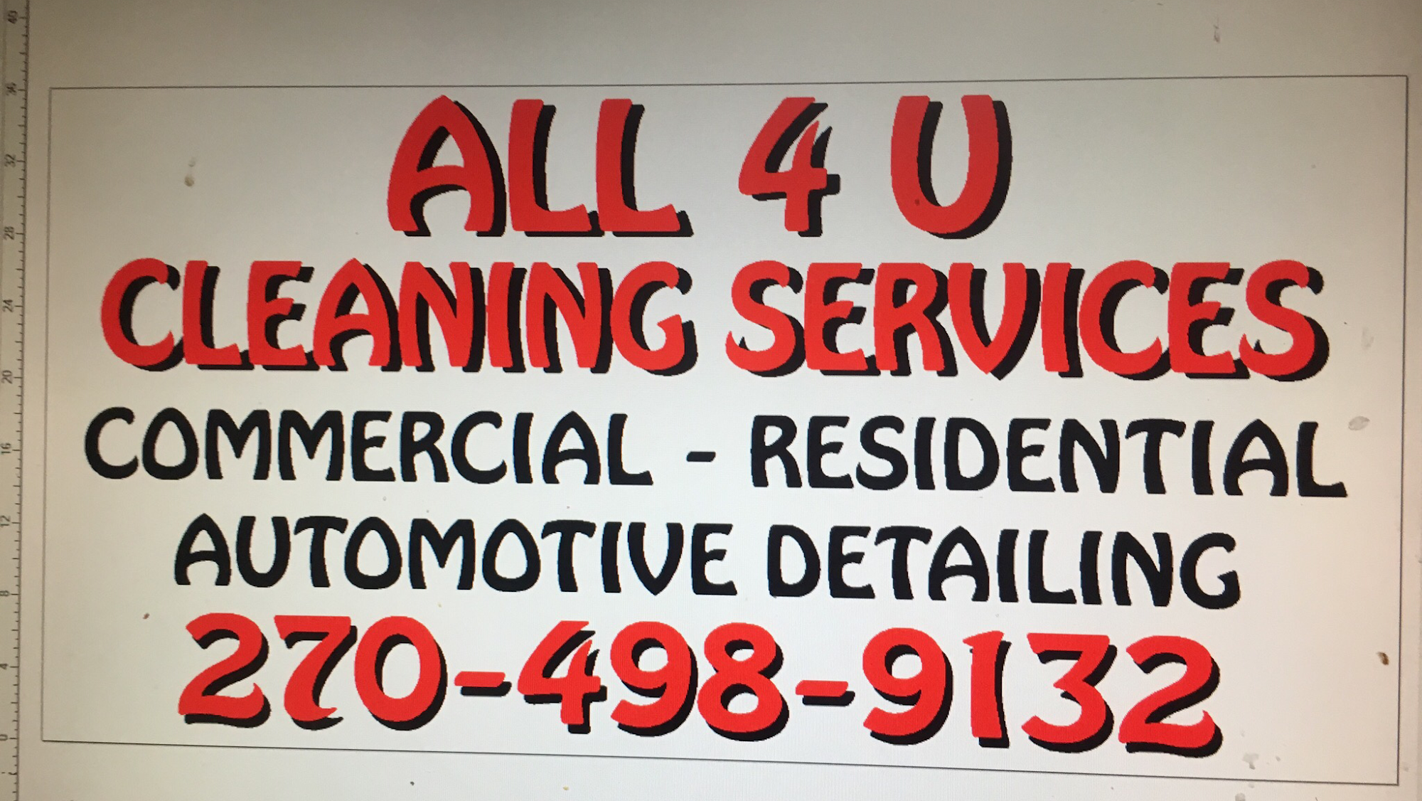 All 4 U cleaning carpet cleaning and janitorial services