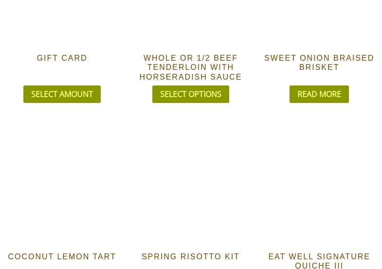 eat well celebrations & feasts Menu