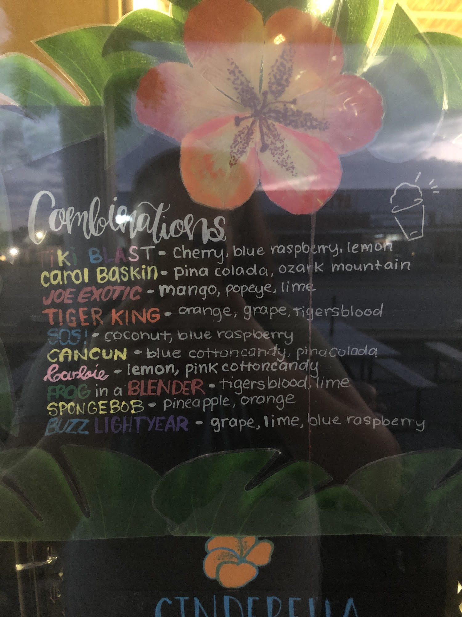 Freaky Tiki Shaved Ice Menu