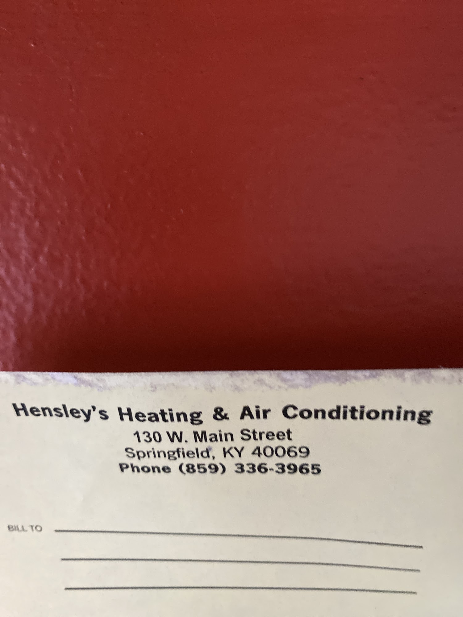 Hensley's Heating & Air 130 W Main St, Springfield Kentucky 40069