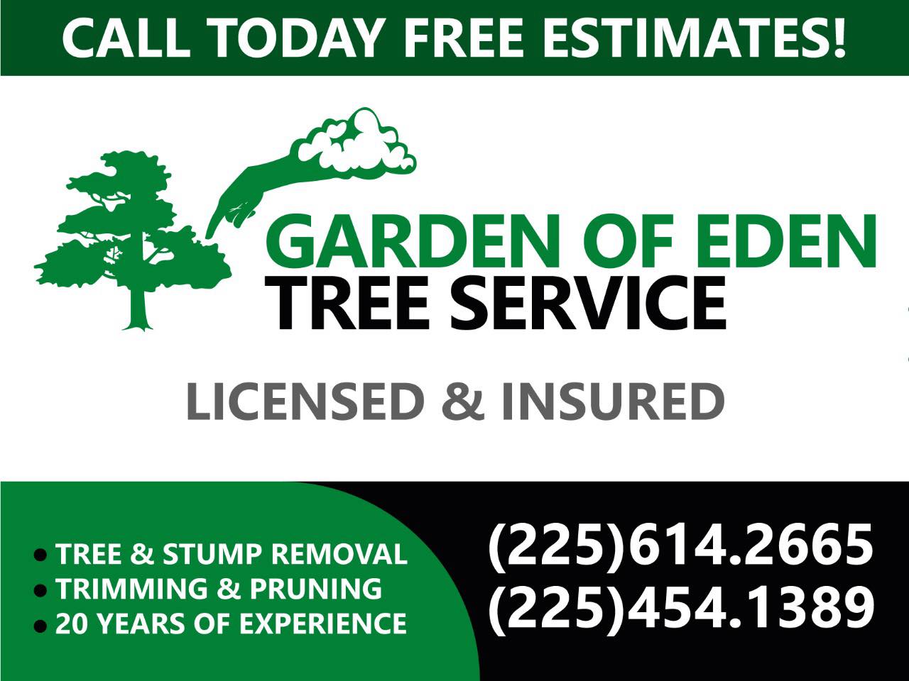 Garden Of Eden Tree Services 6141 Bentley Dr, Baker Louisiana 70714