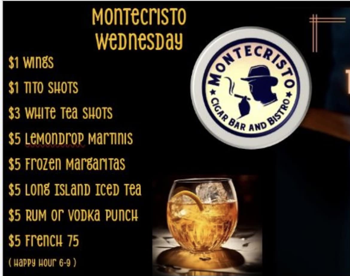 Montecristo Cigar Bar and Bistro Menu