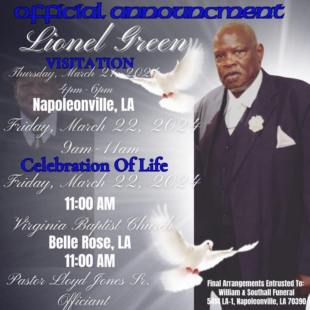 Williams & Southall Funeral 5414 LA-1, Napoleonville Louisiana 70390