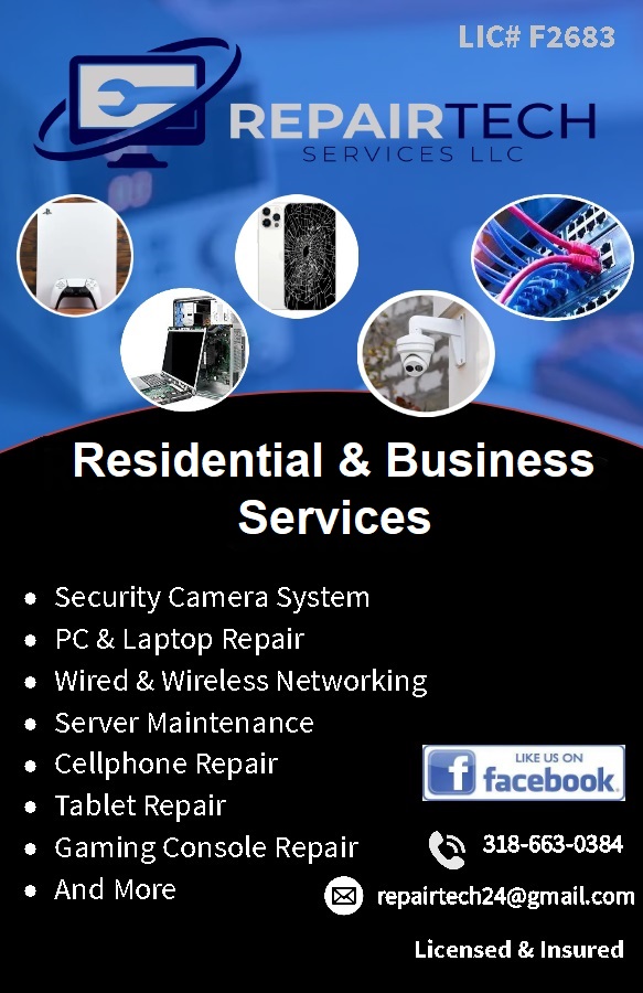 Repairtech Services LLC 393 Riverside Ln, Natchez Louisiana 71456