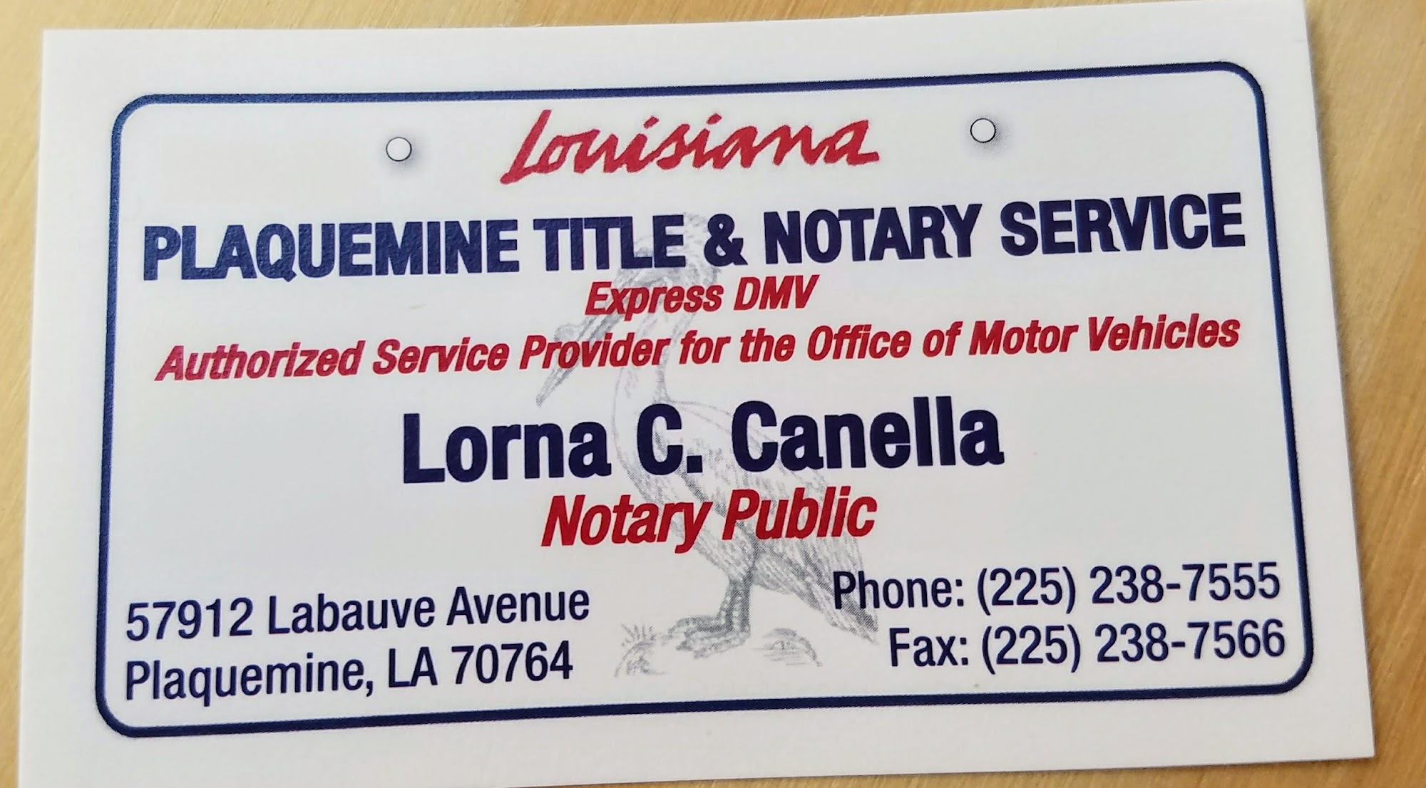 Plaquemine Title & Notary Service (DMV Express)