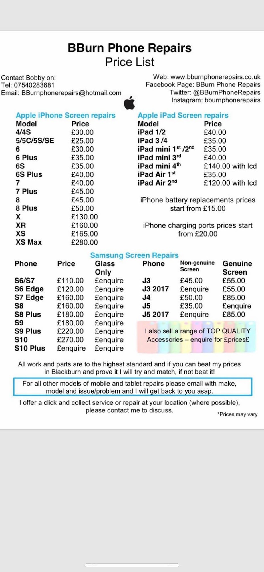BBurn Phone Repairs