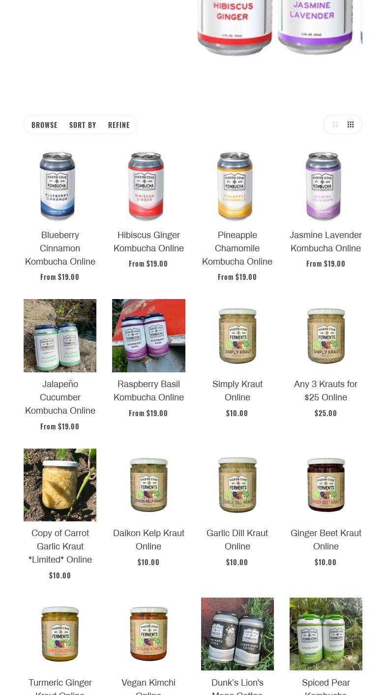 Pigeon Cove Ferments Menu