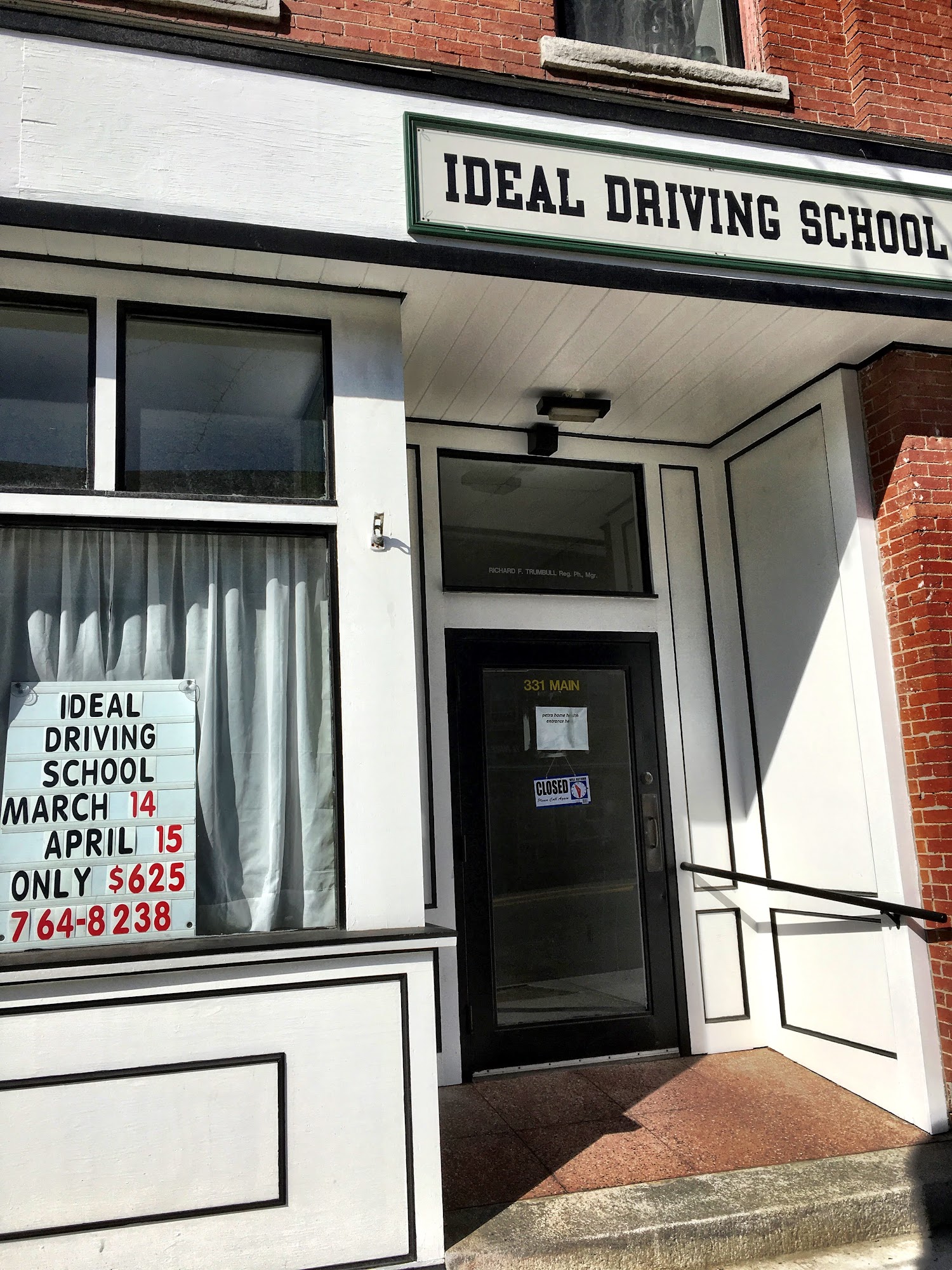 Ideal Driving School Inc 335 Main St, Southbridge Massachusetts 01550