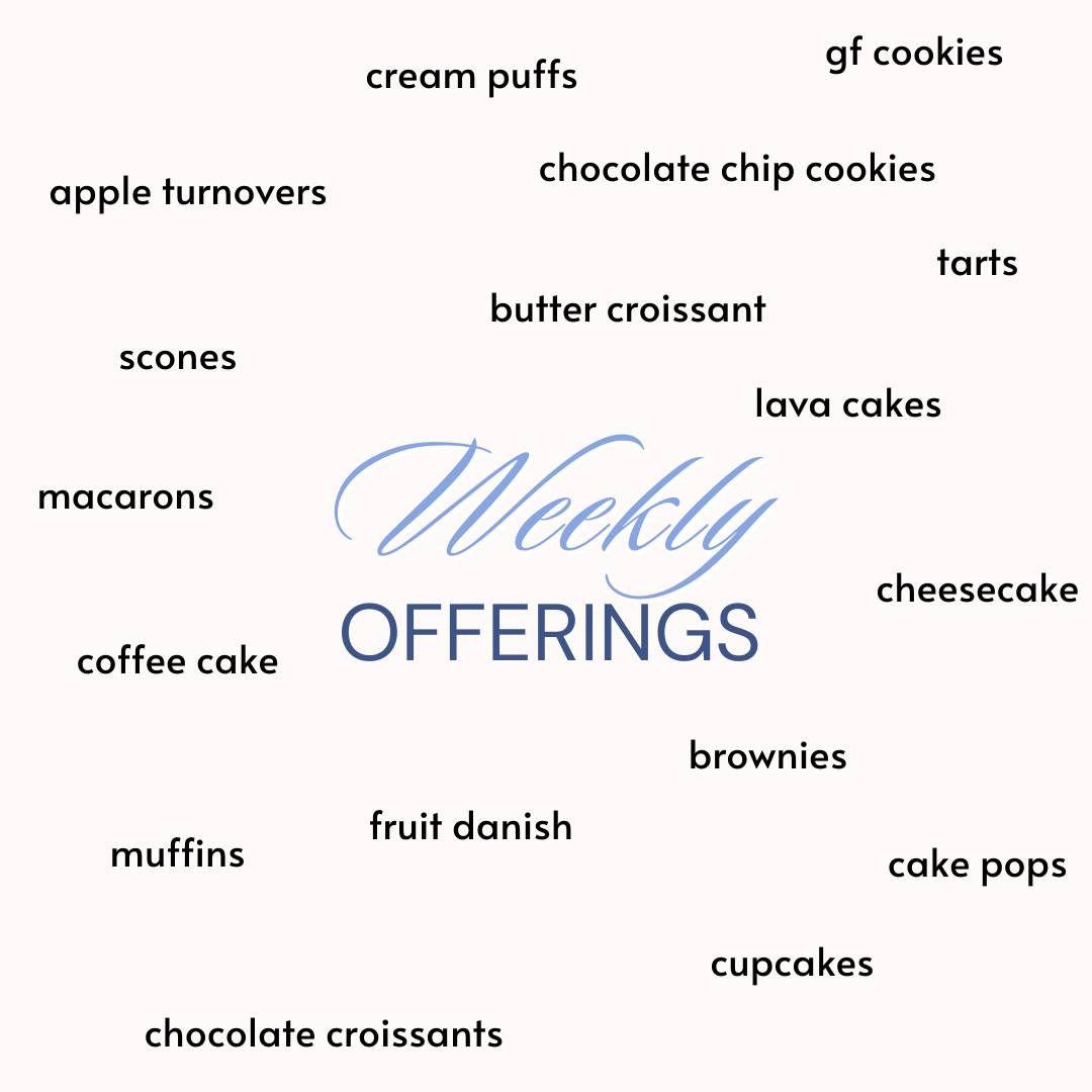 All in the Mix Bakeshop Menu