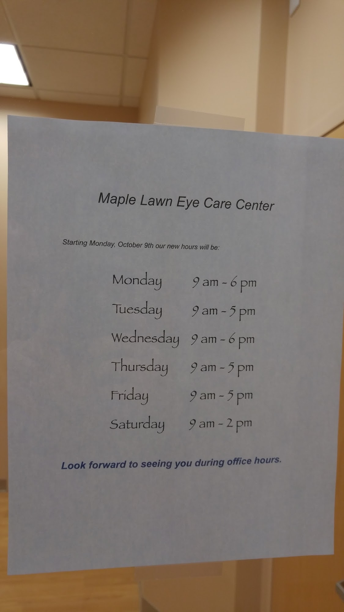 Maple Lawn Eye Care Center