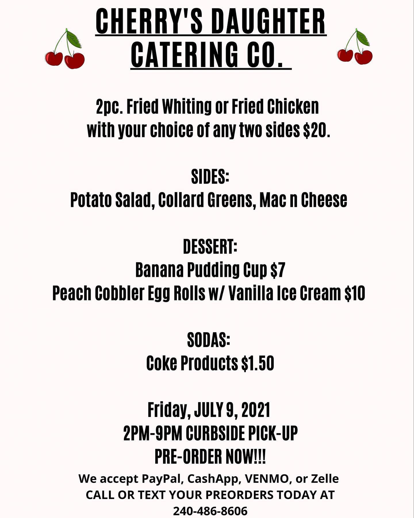 Cherry's Daughter Catering Co. Menu