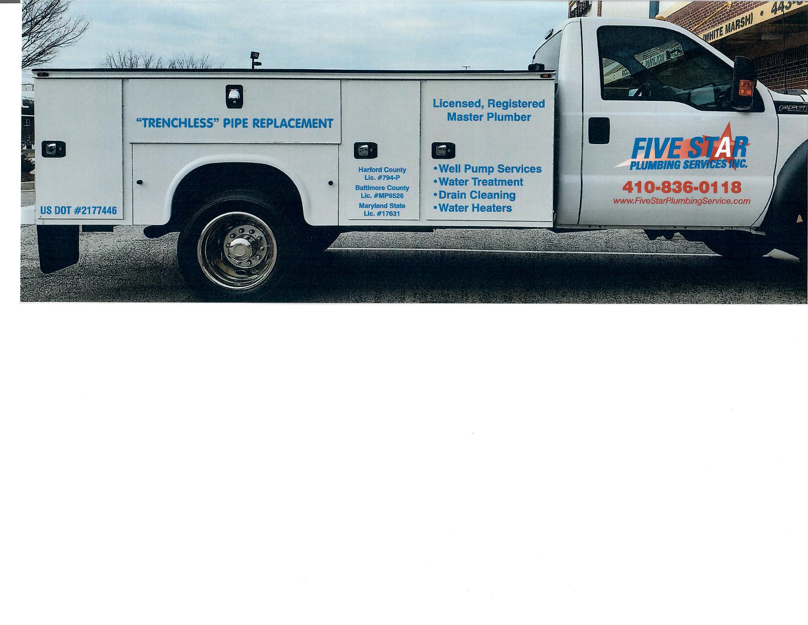 Five Star Plumbing Services Inc 2018 Mountain Rd, Joppatowne Maryland 21085