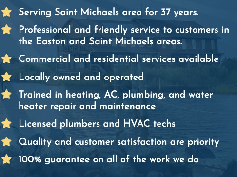 Shaw's Heating, Air & Plumbing 9876 Claiborne Rd, St Michaels Maryland 21663