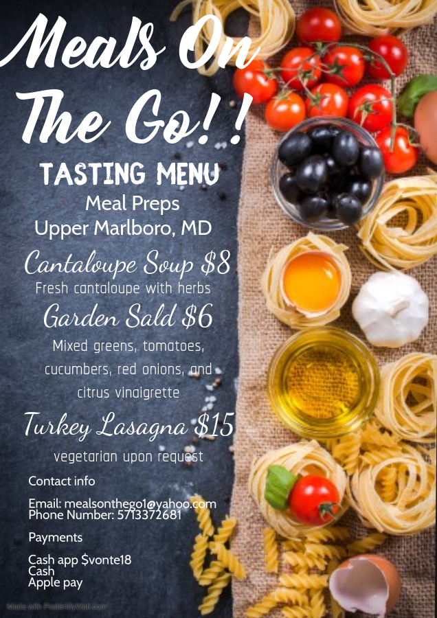 Meals On The Go Menu