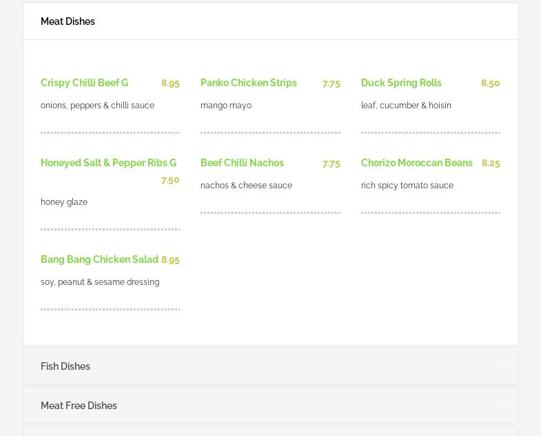 The Wro Menu