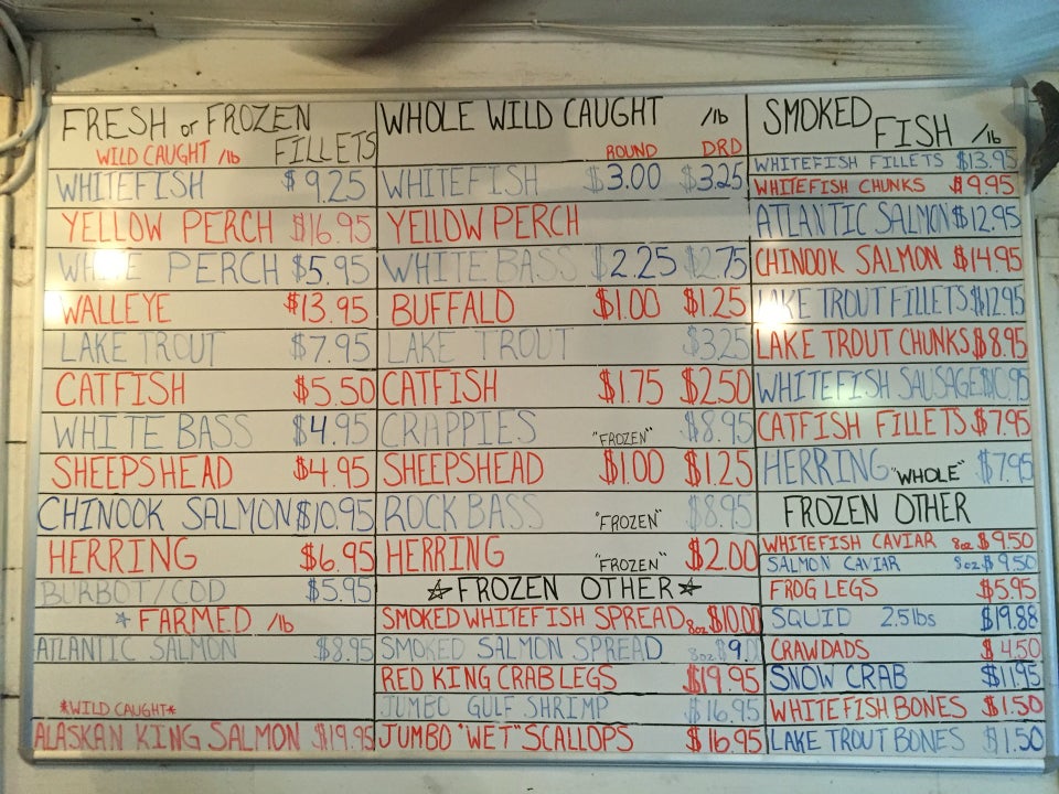 Bay Port Fish Co Menu