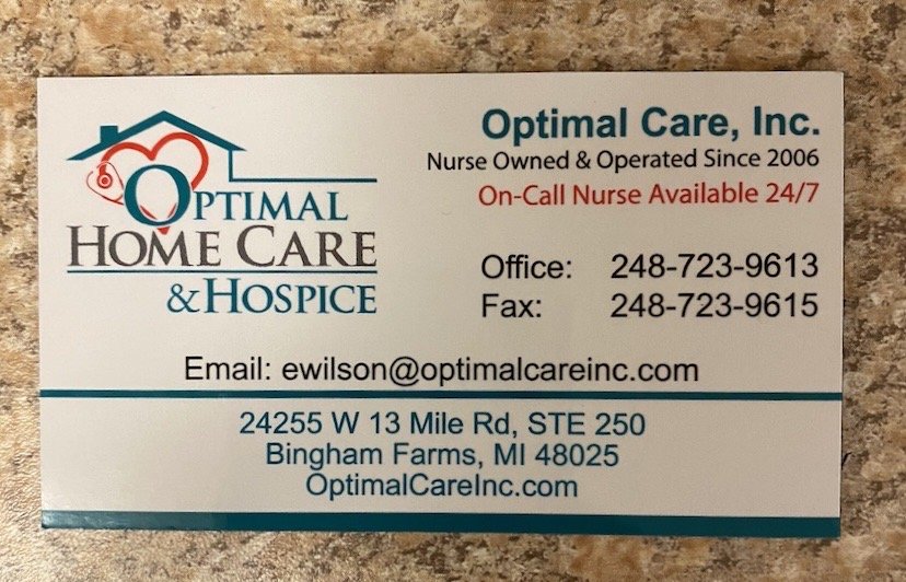 Optimal Home Care & Hospice 24255 W 13 Mile Rd STE 250, Bingham Farms Michigan 48025