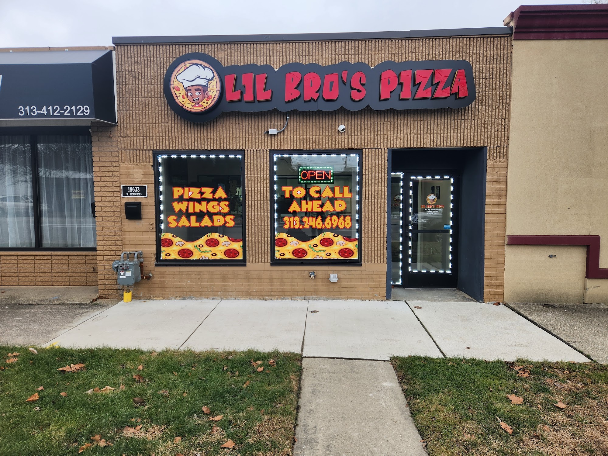 Lil Bros Pizza 18633 W McNichols Rd, Detroit, MI 48219