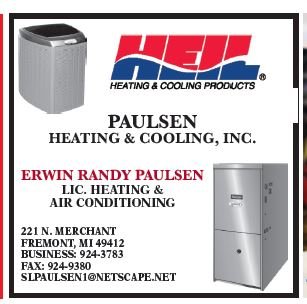 Paulsen Heating & Cooling 221 N Merchant Ave, Fremont Michigan 49412