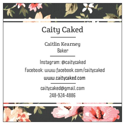 Caity Caked Menu