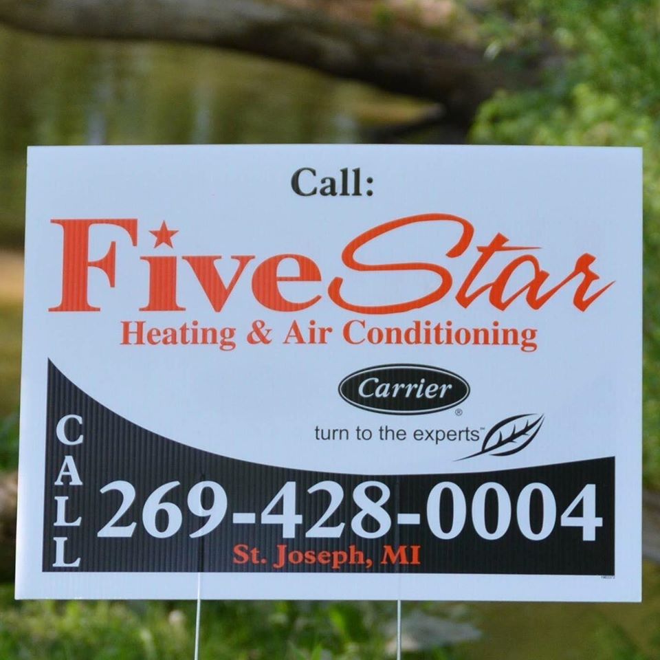 5 Star Heating & Air Conditioning, LLC 1744 Joni Ln, Stevensville Michigan 49127