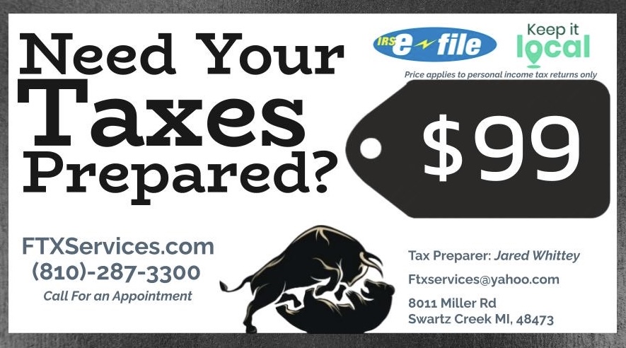 Financial Tax Services LLC 8011 Miller Rd, Swartz Creek Michigan 48473