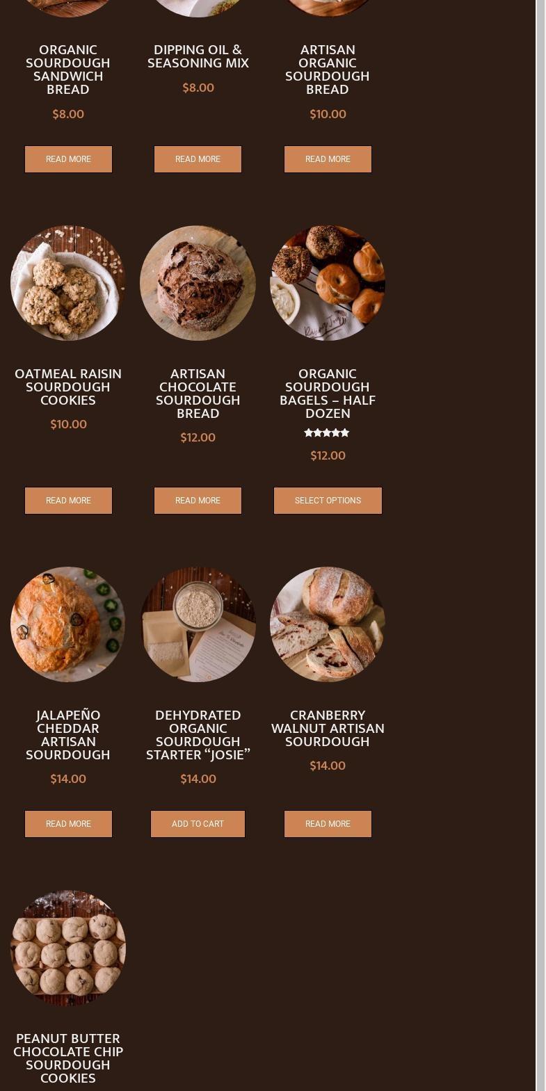 Rising Joy Bakery Menu