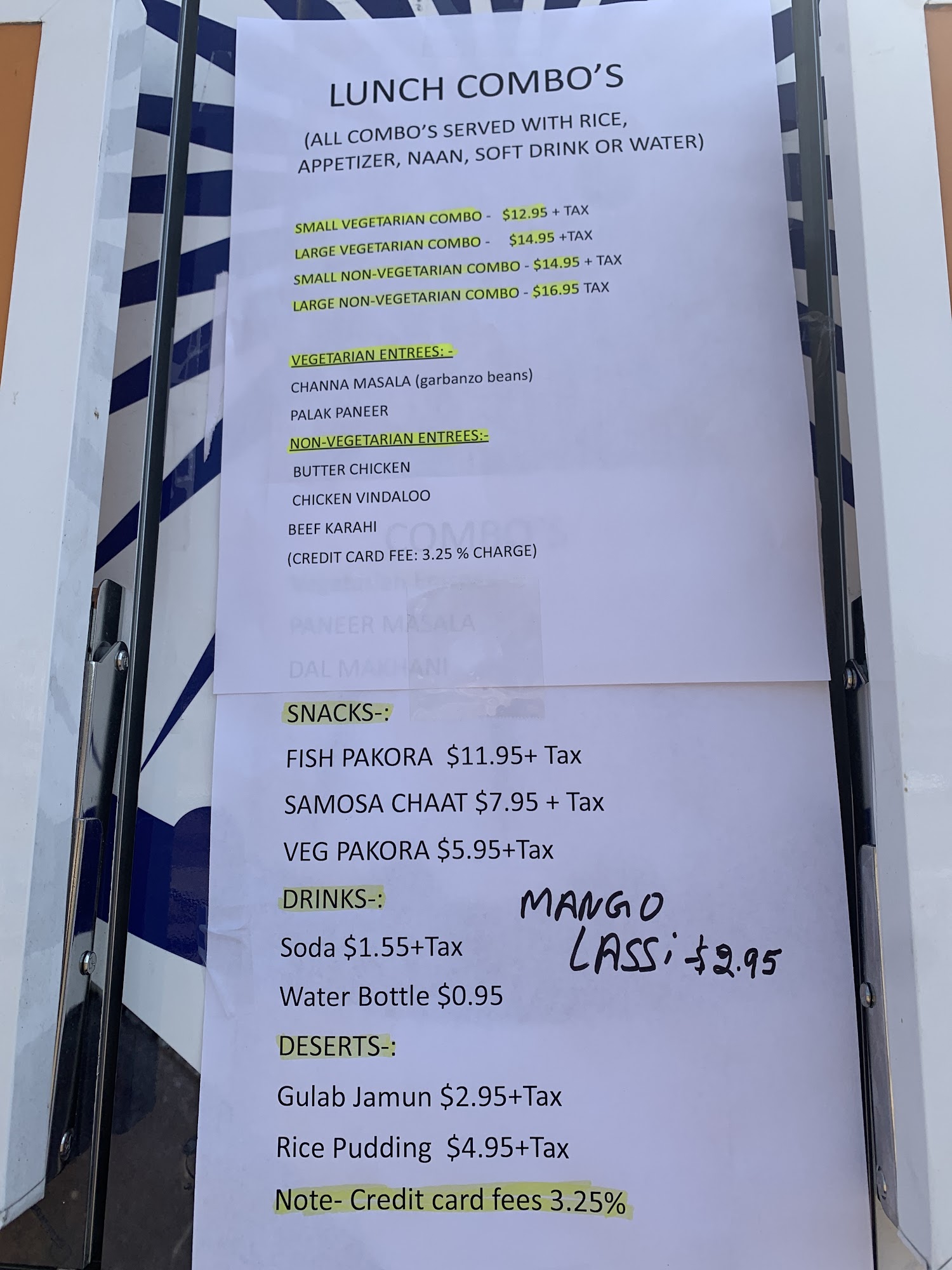 Grand Marais Menu
