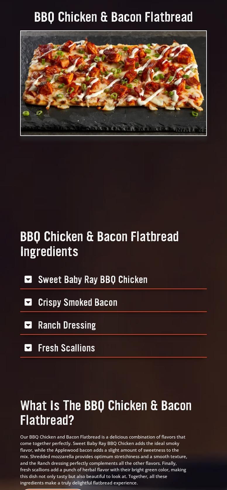 Flatbread House Menu