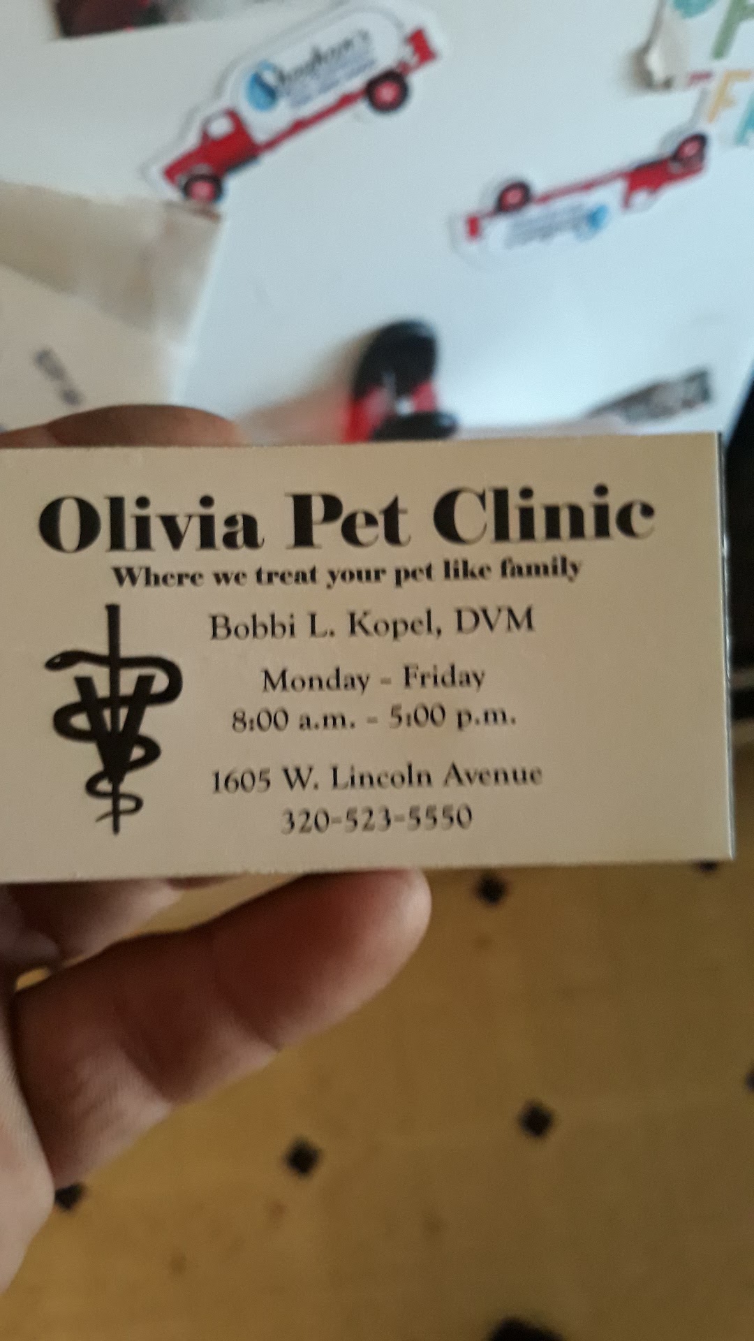 Olivia Pet Clinic 1605 W Lincoln Ave, Olivia Minnesota 56277