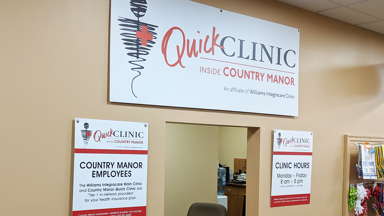 Williams Integracare Quick Clinic (Inside Country Manor Store and Pharmacy) 520 1st St NE, Sartell Minnesota 56377