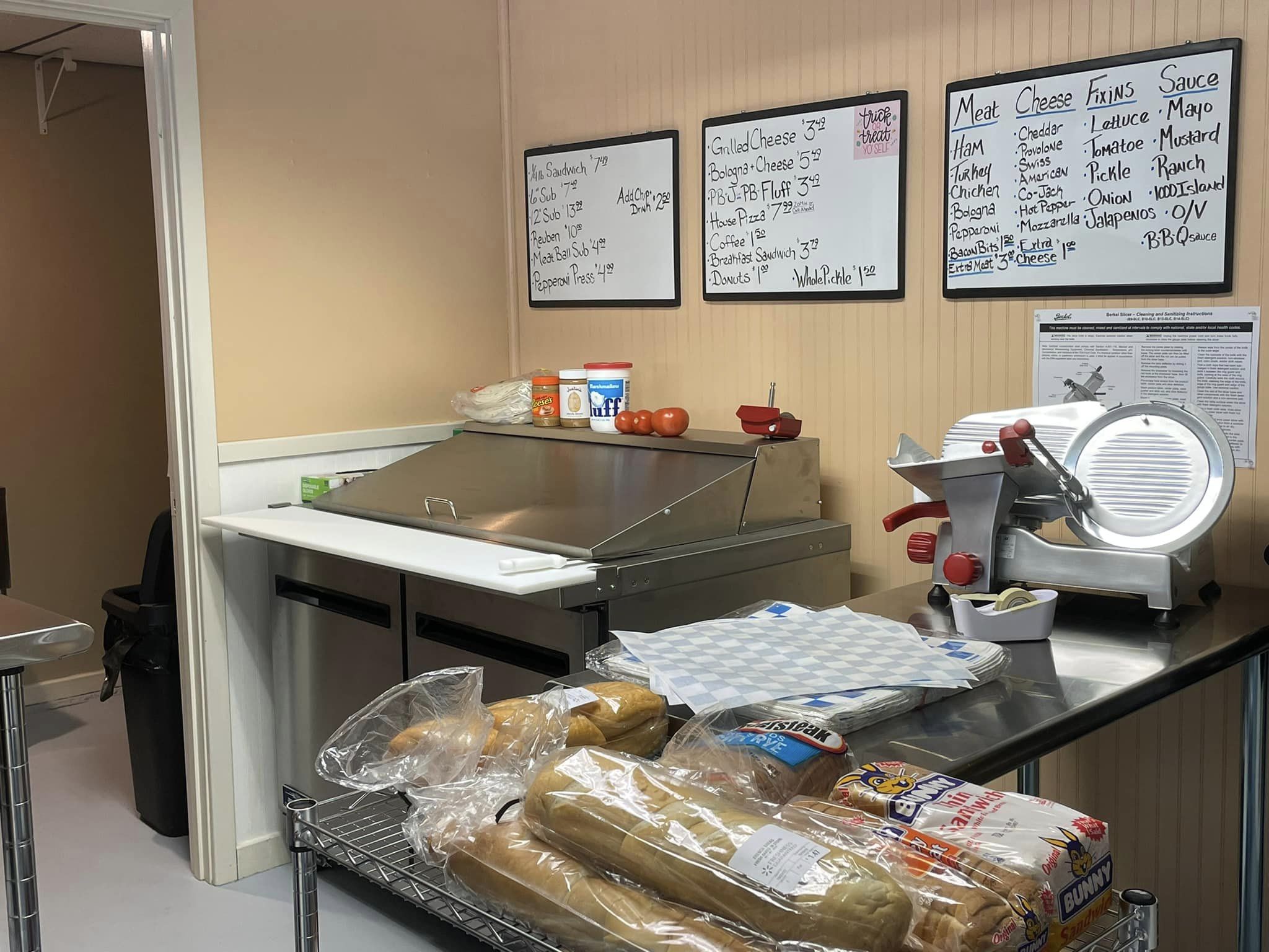 Josephines general store Menu